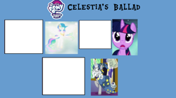 Size: 918x513 | Tagged: safe, princess celestia, star swirl the bearded, twilight sparkle, g4, magical mystery cure, shadow play, celestia's ballad, meme, meme template, template, twilight's castle