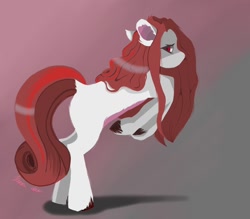 Size: 1600x1400 | Tagged: safe, artist:lunayourlife, pony, gradient background, red eyes, solo