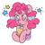 Size: 2000x2000 | Tagged: safe, artist:fewderpewders, pinkie pie, earth pony, pony, g4, alternate hairstyle, bubble tea, drink, drinking straw, high res, hoof hold, sipping, solo, stars, straw, straw in mouth