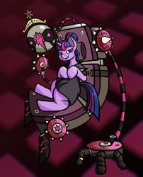 Size: 1107x1372 | Tagged: safe, artist:its-filly-silly, twilight sparkle, pony, unicorn, g4, bedman, big crown thingy, crossover, element of magic, guilty gear, jewelry, regalia, unicorn twilight