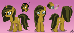Size: 2316x1026 | Tagged: safe, artist:bethiebo, oc, oc:copper coeur, pony, unicorn, female, mare, reference sheet, solo