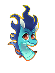 Size: 2400x3200 | Tagged: safe, artist:spindlespice, tianhuo (tfh), dragon, hybrid, longma, them's fightin' herds, alternate color palette, bust, community related, high res, implied princess ember, looking at you, simple background, solo, transparent background