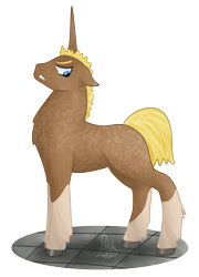 Size: 1943x2702 | Tagged: safe, artist:loopina, oc, oc only, oc:alec, pony, unicorn, angry, male, poctober, ponified, simple background, solo, stallion, transparent background