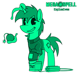 Size: 4629x4380 | Tagged: safe, artist:dacaoo, oc, oc only, oc:littlepip, pony, unicorn, fallout equestria, megaspell (game), absurd resolution, clothes, dynamite, explosives, jumpsuit, magic, monochrome, pip-pony, pipbuck, simple background, telekinesis, tnt, transparent background, vault suit