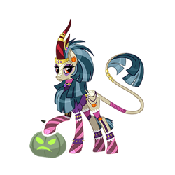 Size: 360x360 | Tagged: safe, gameloft, rain shine, kirin, pony, g4, my little pony: magic princess, clothes, edgy, edgy rain shine, emo, goth, halloween, holiday, jack-o-lantern, makeup, pumpkin, simple background, socks, solo, transparent background