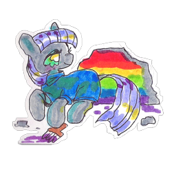 Size: 800x800 | Tagged: safe, artist:larvaecandy, maud pie, earth pony, pony, g4, gay pride flag, pride, pride flag, rainbow flag, simple background, solo, transparent background