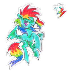 Size: 1100x1100 | Tagged: safe, artist:larvaecandy, rainbow dash, pegasus, pony, g4, gay pride flag, pride, pride flag, rainbow flag, solo