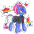 Size: 800x800 | Tagged: safe, artist:larvaecandy, tempest shadow, pony, unicorn, g4, broken horn, gay pride flag, horn, pride, pride flag, rainbow flag, simple background, solo, transparent background