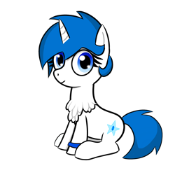 Size: 2048x2048 | Tagged: safe, artist:knife smile, oc, oc only, oc:cold star, pony, unicorn, chest fluff, high res, oc design, simple background, sitting, solo, transparent background