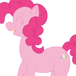 Size: 1024x1024 | Tagged: safe, artist:milkyloquat, pinkie pie, earth pony, pony, g4, drawing, simple background, solo, white background
