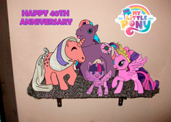 Size: 6969x4961 | Tagged: artist needed, source needed, safe, twilight, twilight sparkle, twilight twinkle, alicorn, pony, mlp fim's thirteenth anniversary, g1, g4, g4.5, my little pony: pony life, 40th anniversary, g1 to g4, generation leap, toy, twilight sparkle (alicorn)