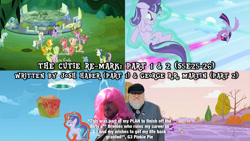 Size: 1280x720 | Tagged: safe, edit, edited screencap, screencap, bon bon, cozy glow, pinkie pie (g3), spike, starlight glimmer, sweetie drops, twilight sparkle, alicorn, pony, unicorn, bronies react, g3, g3.5, g4, season 5, season 9, the cutie re-mark, the ending of the end, alternate design, bad end, cloudsdale, george rr martin, ponyville, saberspark, twilight sparkle (alicorn)