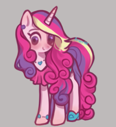 Size: 473x515 | Tagged: safe, artist:amaeeart, derpibooru exclusive, princess cadance, alicorn, pony, g4, female, heart, mare, solo, teen princess cadance, younger