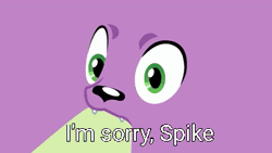 Size: 384x216 | Tagged: safe, edit, spike, dog, ponies: the anthology 3, equestria girls, g4, animated, caption, image macro, reversed, solo, spike the dog, text, wat
