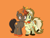 Size: 3072x2304 | Tagged: safe, artist:duckyia, oc, alicorn, pony, unicorn, couple, cute, high res, hug, orange background, raised hoof, simple background