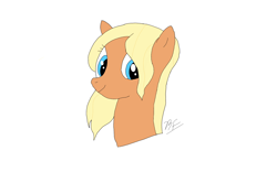 Size: 4000x2500 | Tagged: safe, artist:rocketforget, amber grain, earth pony, pony, g4, background pony, female, friendship student, looking at you, mare, simple background, smiling, smiling at you, white background