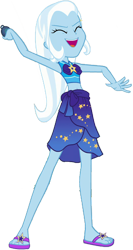 Size: 1343x2520 | Tagged: safe, edit, edited screencap, editor:mrtoonlover83, screencap, trixie, equestria girls, g4, armpits, background removed, clothes, not a vector, sarong, simple background, solo, transparent background