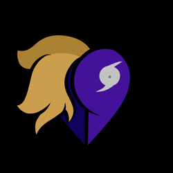 Size: 2000x2000 | Tagged: safe, artist:arche, oc, oc only, oc:wing front, pegasus, pony, black background, brown tail, butt, flank, heart butt, high res, hurricane, male, pegasus oc, purple fur, simple background, solo, tail
