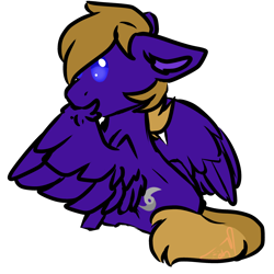 Size: 1280x1280 | Tagged: safe, artist:fluffyghost, oc, oc:wing front, pegasus, pony, blue eyes, brown fur, brown tail, cute, grooming, hurricane, male, pegasus oc, preening, purple fur, simple background, solo, tail, transparent background, wings