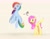 Size: 2637x2070 | Tagged: safe, artist:pascal571, fluttershy, rainbow dash, pegasus, pony, g4, ah, blurr, cute, duo, female, frightened, high res, jumping, jumpscare, mare, missing cutie mark, open mouth, open smile, shocked, simple background, smiling, spread wings, startled, surprised, wings, yellow background