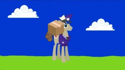 Size: 1080x606 | Tagged: safe, artist:hako33, edit, parcel post, post haste, earth pony, pony, fanfic:noisy machine, g4, box, cardboard box, male, solo, stallion