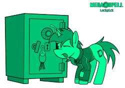 Size: 6800x4800 | Tagged: safe, artist:dacaoo, oc, oc only, oc:littlepip, pony, unicorn, fallout equestria, megaspell (game), absurd resolution, clothes, jumpsuit, magic, monochrome, pip-pony, pipbuck, simple background, telekinesis, transparent background, vault suit, weapon