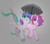 Size: 1240x1079 | Tagged: safe, artist:melodylibris, oc, oc only, oc:lony, oc:melody (melodylibris), bat pony, pony, unicorn, bat pony oc, cute, duo, gray background, horn, levitation, looking up, magic, ocbetes, one eye closed, open mouth, open smile, rain, running, simple background, smiling, telekinesis, umbrella, unicorn oc