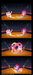 Size: 6000x13777 | Tagged: safe, artist:n0kkun, artist:nok_2, fluttershy, pinkie pie, human, comic:fry cook games, equestria girls, g4, comic, commission, converse, duo, duo female, female, jewelry, reference, ring, shoes, show accurate, spongebob reference, spongebob squarepants, vector
