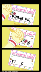 Size: 6000x10511 | Tagged: safe, artist:n0kkun, artist:nok_2, fluttershy, pinkie pie, human, comic:fry cook games, g4, card, commission, female, pencil, reference, show accurate, spongebob reference, spongebob squarepants, the fry cook games, vector