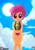 Size: 1413x2000 | Tagged: safe, alternate character, alternate version, artist:minusclass, part of a set, scootaloo, human, equestria girls, g4, :o, belly button, bikini, clothes, cloud, cute, cutealoo, female, looking at you, looking down, looking down at you, midriff, open mouth, patreon, patreon logo, solo, sun, swimsuit, thunderbolt