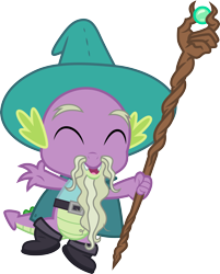 Size: 3000x3725 | Tagged: safe, artist:cloudy glow, spike, dragon, dungeons and discords, g4, .ai available, clothes, dungeons and dragons, garbuncle, hat, high res, ogres and oubliettes, simple background, solo, transparent background, vector, wizard hat