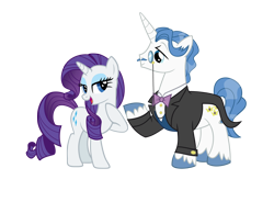 Size: 1600x1244 | Tagged: safe, artist:elzian-pie, fancypants, rarity, pony, unicorn, g4, 2013, clothes, female, male, mare, old art, ship:raripants, shipping, simple background, stallion, straight, transparent background, vector
