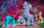 Size: 1815x1178 | Tagged: safe, screencap, alphabittle blossomforth, hitch trailblazer, izzy moonbow, misty brightdawn, sunny starscout, earth pony, pony, unicorn, father of the bridlewood, g5, my little pony: make your mark, my little pony: make your mark chapter 5, spoiler:g5, back of head, bridlewood, butt, excited, father and child, father and daughter, female, forest, male, mare, mistybutt, open mouth, plot, rebirth misty, stallion, walkway