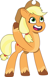 Size: 863x1384 | Tagged: safe, artist:prixy05, applejack, earth pony, pony, g4, g5, my little pony: tell your tale, applejack's hat, cowboy hat, g4 to g5, generation leap, hat, simple background, solo, transparent background, vector