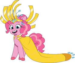 Size: 1807x1527 | Tagged: safe, alternate version, artist:prixy05, pinkie pie, earth pony, pony, g4, g5, my little pony: tell your tale, clothes, costume, g4 to g5, generation leap, nightmare night costume, simple background, solo, transparent background, vector