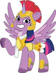 Size: 986x1286 | Tagged: safe, alternate version, artist:prixy05, twilight sparkle, alicorn, pony, g4, g5, my little pony: tell your tale, armor, athena sparkle, clothes, costume, g4 to g5, generation leap, helmet, nightmare night costume, simple background, solo, transparent background, twilight sparkle (alicorn), vector