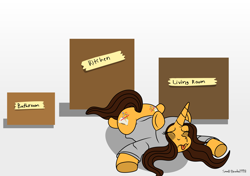 Size: 4300x3030 | Tagged: safe, artist:small-brooke1998, oc, oc:brooke, boxes, exhausted, explanation, eyes closed, irl sona, moving boxes, story included, tired