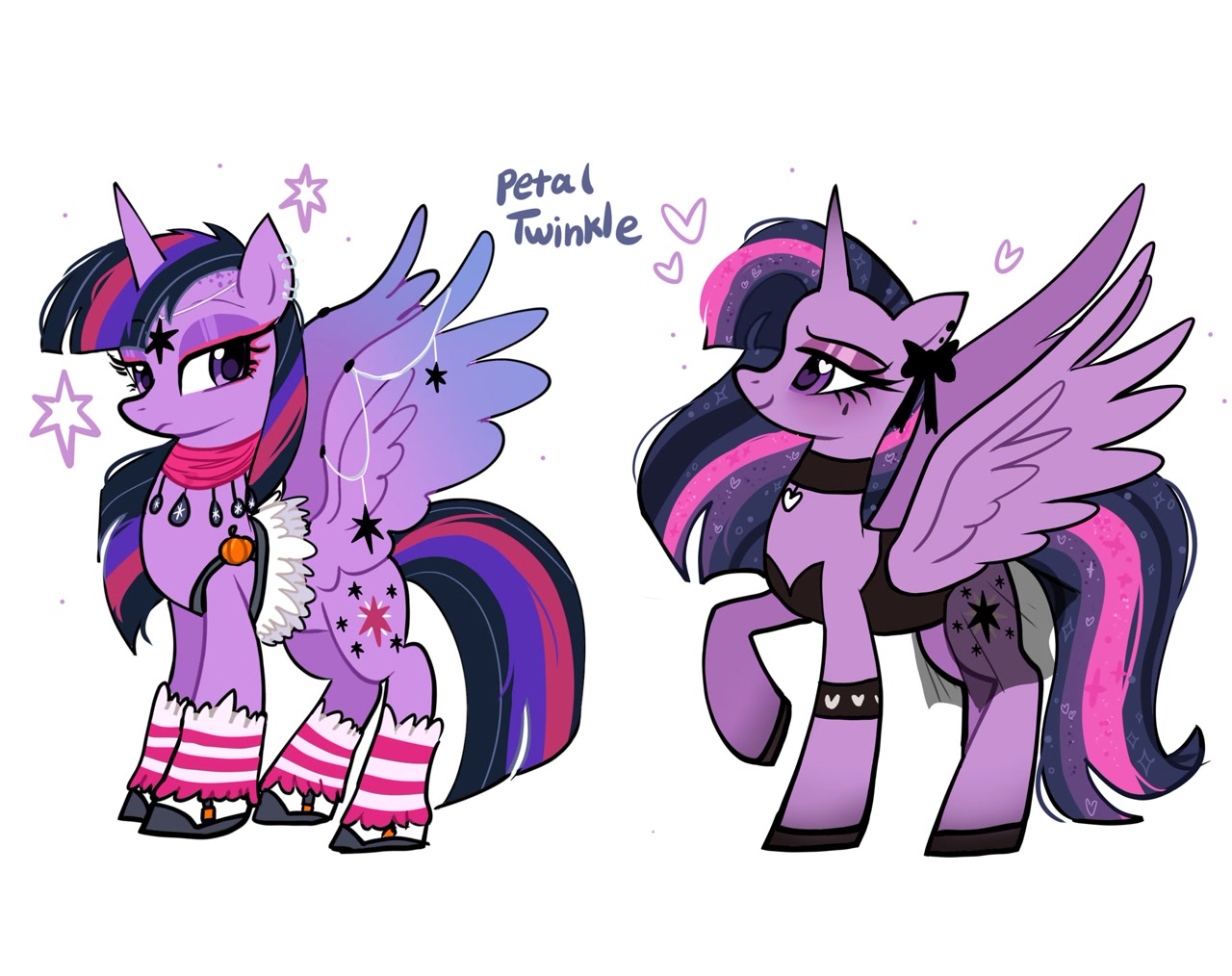 [alicorn,choker,clothes,emo,female,heart,heart eyes,leg warmers,mare,pony,ribbon,safe,see-through,shoes,simple background,skirt,solo,twilight sparkle,white background,wingding eyes,wings,lidded eyes,smiling,spread wings,see-through skirt,twilight sparkle (alicorn),artist:petaltwinkle]