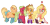 Size: 3156x1553 | Tagged: safe, artist:calibykitty, artist:darktailsko, applejack, applejack (g1), applejack (g3), earth pony, pony, mlp fim's thirteenth anniversary, g1, g3, g4, g5, applejack (g5 concept leak), applejack's hat, bow, braid, braided tail, clothes, cowboy hat, crown, ear piercing, earring, element of honesty, female, freckles, g5 concept leaks, grin, hair bow, hat, jewelry, mare, markings, open mouth, piercing, raised hoof, regalia, simple background, smiling, socks, stockings, striped socks, tail, thigh highs, transparent background, unshorn fetlocks