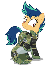 Size: 4000x5000 | Tagged: safe, artist:gypsykumquat, oc, oc only, oc:fiery stamp, earth pony, pony, .svg available, absurd resolution, alternate timeline, alternate universe, apocalypse, armor, clothes, costume, crystal war timeline, earth pony oc, female, halloween, halloween costume, helmet, holiday, inkscape, military, military uniform, show accurate, simple background, solo, svg, transparent background, uniform, vector