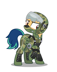 Size: 4000x5000 | Tagged: safe, artist:gypsykumquat, oc, oc only, oc:fiery stamp, earth pony, pony, .svg available, absurd resolution, alternate timeline, alternate universe, apocalypse, armor, clothes, costume, crystal war timeline, earth pony oc, female, halloween, halloween costume, helmet, holiday, inkscape, military, military uniform, show accurate, simple background, solo, svg, transparent background, uniform, vector, war
