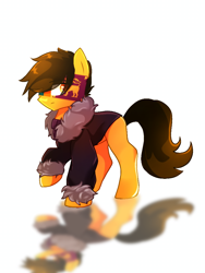 Size: 720x960 | Tagged: safe, artist:diniarvegafinahar, earth pony, pony, clothes, jacket, male, nation ponies, no cutie marks because im lazy, ponified, simple background, solo, sri lanka, stallion, white background
