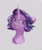 Size: 922x1106 | Tagged: safe, artist:laymy, starlight glimmer, pony, unicorn, g4, alternate hairstyle, bust, colored pupils, female, gray background, grin, horn, looking at you, mare, short hair, signature, simple background, smiling, smiling at you, solo