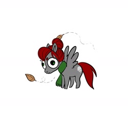 Size: 2400x2400 | Tagged: safe, artist:opalacorn, oc, oc only, oc:void, pegasus, pony, chibi, clothes, female, high res, mare, nose piercing, nose ring, piercing, scarf, simple background, solo, white background