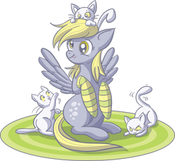 Size: 2556x2347 | Tagged: safe, artist:xkappax, derpy hooves, cat, pegasus, pony, g4, :p, clothes, female, mare, simple background, socks, solo, spread wings, striped socks, tongue out, transparent background, wings