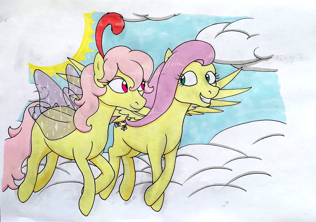 Fluttershed #3229876 - safe, artist:killerteddybear94, fluttershy, rosedust ...
