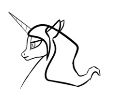 Size: 790x731 | Tagged: safe, artist:erkints, oc, oc only, pony, unicorn, mlp fim's thirteenth anniversary, female, mare, simple background, sketch, white background