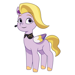 Size: 1200x1200 | Tagged: safe, artist:prixy05, dazzle feather, pegasus, pony, g5, my little pony: tell your tale, female, headset, mare, simple background, solo, transparent background, vector