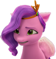 Size: 731x768 | Tagged: safe, edit, edited screencap, screencap, pipp petals, pegasus, pony, g5, mane smelody, my little pony: make your mark, my little pony: make your mark chapter 5, spoiler:g5, spoiler:my little pony: make your mark, spoiler:my little pony: make your mark chapter 5, spoiler:mymc05e05, 3d, background removed, female, green eyes, mare, pink mane, pipp petals is not amused, png, purple mane, simple background, solo, standing, transparent background, unamused