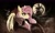 Size: 2048x1225 | Tagged: safe, artist:chaosmauser, fluttershy, king sombra, bat pony, pony, unicorn, g4, alucard, bat ponified, castlevania, dracula, duo, female, flutterbat, male, mare, race swap, solo focus, stallion